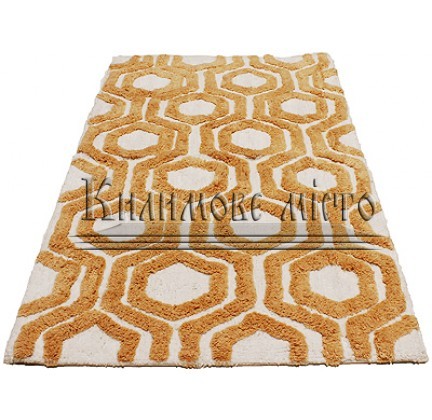 Carpet for bathroom Indian Handmade Nuts RIS-BTH-5232 BEIGE-WHITE - высокое качество по лучшей цене в Украине.